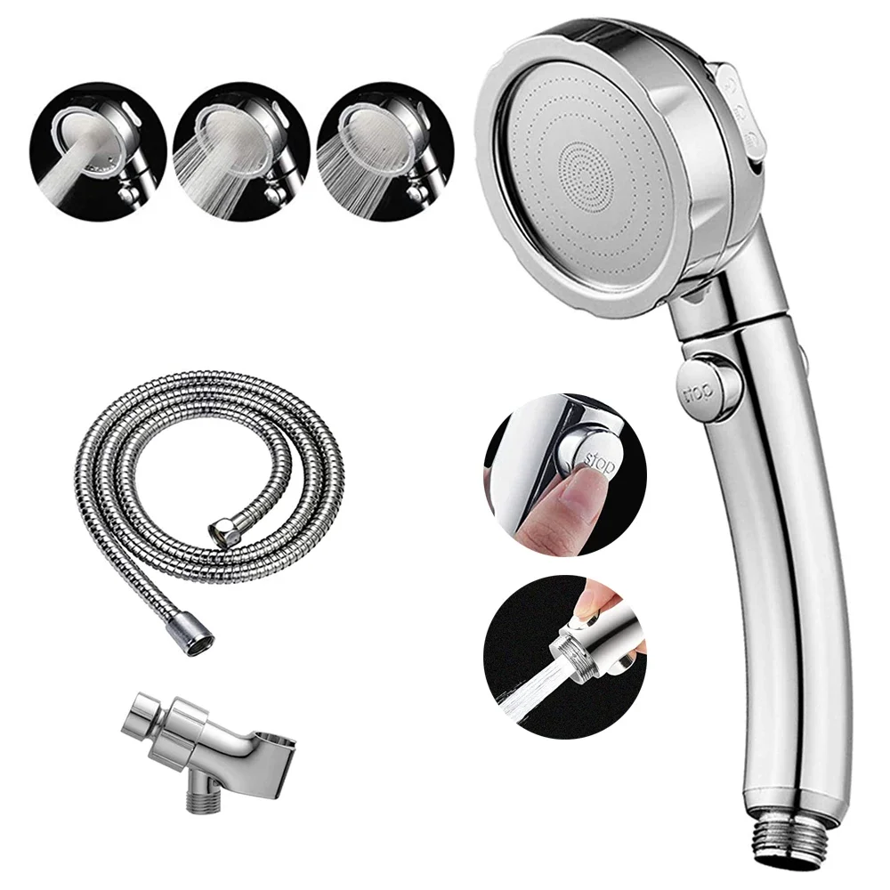ABS 3 Modes Adjustable Handheld Bathroom Shower Head with Stop Button Saving Water High Pressure Shower Head
ABS 3 Modes Adjustable Handheld Bathroom Shower Head with Stop Button Saving Water High Pressure Shower Head