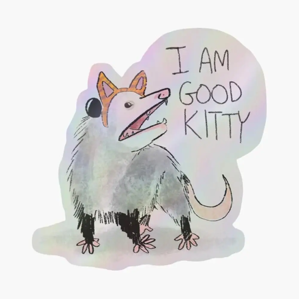 "I AM GOOD KITTY" Design Holographic Sticker for Laptop Decor Bedroom Car Cute Cartoon Art Fashionable Public Suitcase
"I AM GOOD KITTY" Design Holographic Sticker for Laptop Decor Bedroom Car Cute Cartoon Art Fashionable Public Suitcase