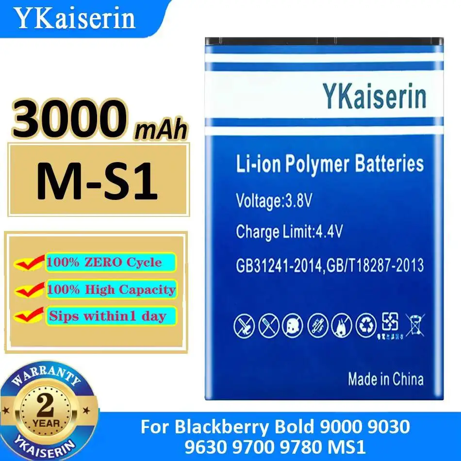 Mobile Phone Battery 3000mAh Long Lasting For Blackberry Bold 9000 9030 9630 9700 9780 MS1 M-S1
Mobile Phone Battery 3000mAh Long Lasting For Blackberry Bold 9000 9030 9630 9700 9780 MS1 M-S1