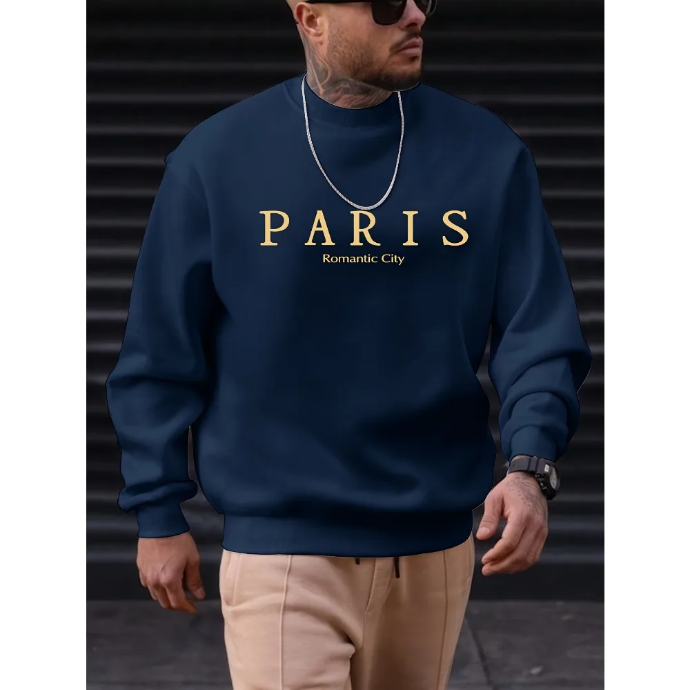 Print, Sweatshirt With Long Sleeves, Men's Creative Slightly Flex Crew Neck Pullover For Spring Fall And Winter Workout Clothing
Print, Sweatshirt With Long Sleeves, Men's Creative Slightly Flex Crew Neck Pullover For Spring Fall And Winter Workout Clothing