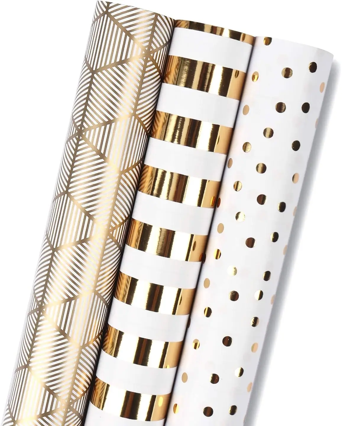 Birthday Wrapping Paper Roll - Mini Roll - 17 inch x 120 inch Per roll - White & Gold Foil Design (42.3 sq.ft.ttl)
Birthday Wrapping Paper Roll - Mini Roll - 17 inch x 120 inch Per roll - White & Gold Foil Design (42.3 sq.ft.ttl)