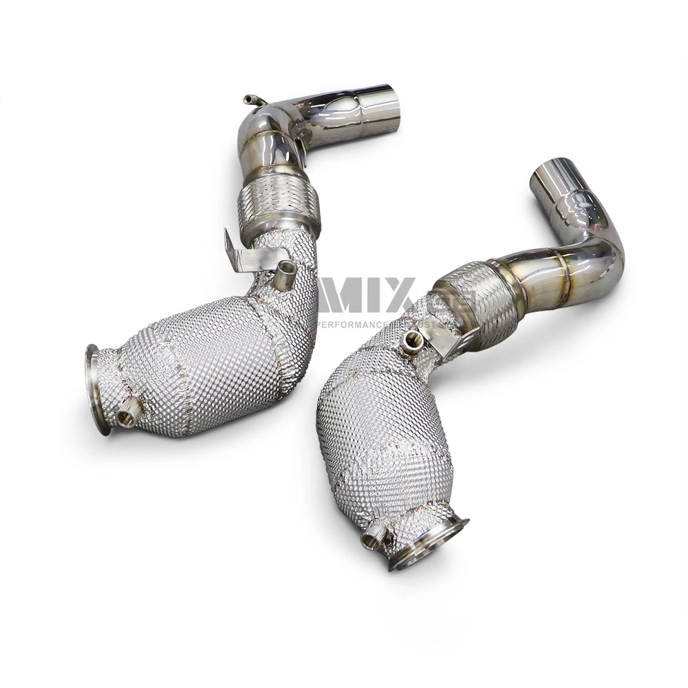 BMW X7 4.4T head section stainless steel 304 with heat shield and no Cat exhaust pipe
BMW X7 4.4T head section stainless steel 304 with heat shield and no Cat exhaust pipe