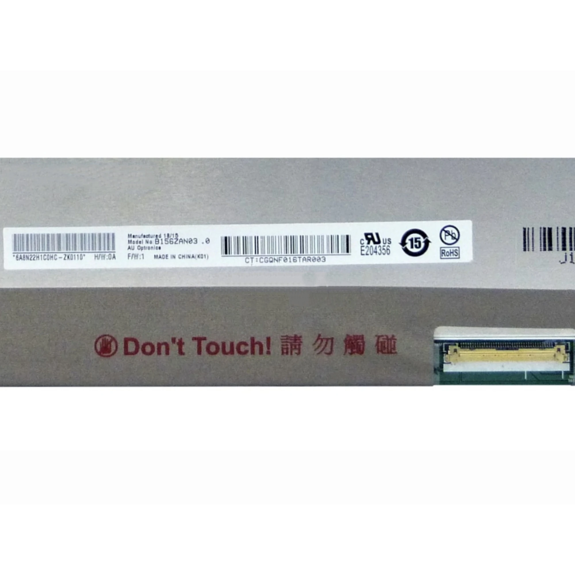 B156ZAN03.0 fit B156ZAN03 15.6''Laptop LCD LED Screen 3840*2160 EDP 40 pins 4K
B156ZAN03.0 fit B156ZAN03 15.6''Laptop LCD LED Screen 3840*2160 EDP 40 pins 4K