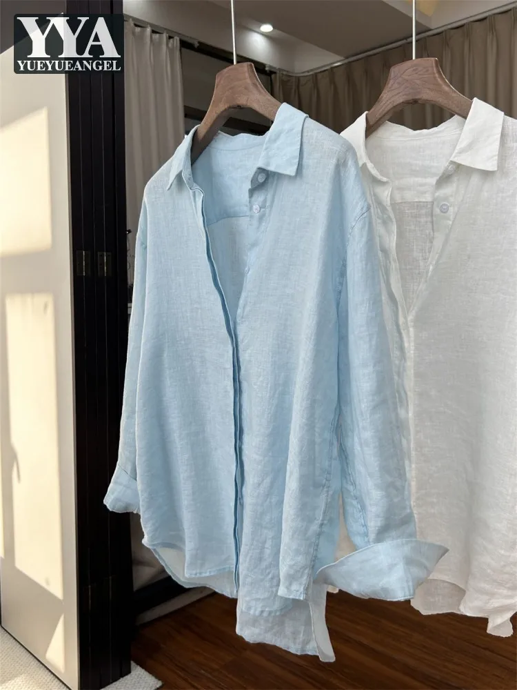 New Women Solid Color Linen Business Casual Shirts Long Sleeve Ladies Tops Turndown Collar Single Breasted Breathable Thin Shirt
New Women Solid Color Linen Business Casual Shirts Long Sleeve Ladies Tops Turndown Collar Single Breasted Breathable Thin Shirt