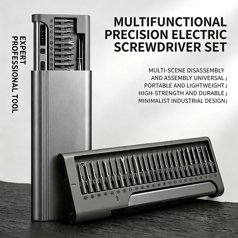52-in-1 Electric Screwdriver Set Rechargeable Automatic/Manual Reversible with LED Light Complete Household Screwdriver Set
52-in-1 Electric Screwdriver Set Rechargeable Automatic/Manual Reversible with LED Light Complete Household Screwdriver Set