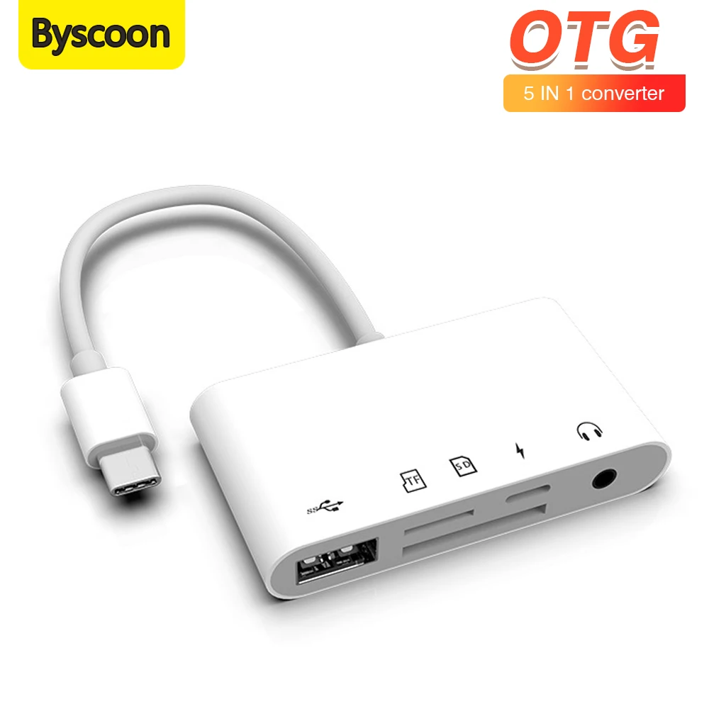 5 in 1 Type C to SD TF USB 3.5mm Jack Memory Card Reader With Type C Charging Adapter For iPhone 17 16 iPad Camera OTG Adapter
5 in 1 Type C to SD TF USB 3.5mm Jack Memory Card Reader With Type C Charging Adapter For iPhone 17 16 iPad Camera OTG Adapter
