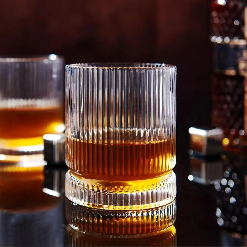 Set of 4 Ribbed 12 Oz Crystal Whiskey Glasses, Heavy Base, Ideal for Bourbon, Cocktails, Scotch
Set of 4 Ribbed 12 Oz Crystal Whiskey Glasses, Heavy Base, Ideal for Bourbon, Cocktails, Scotch