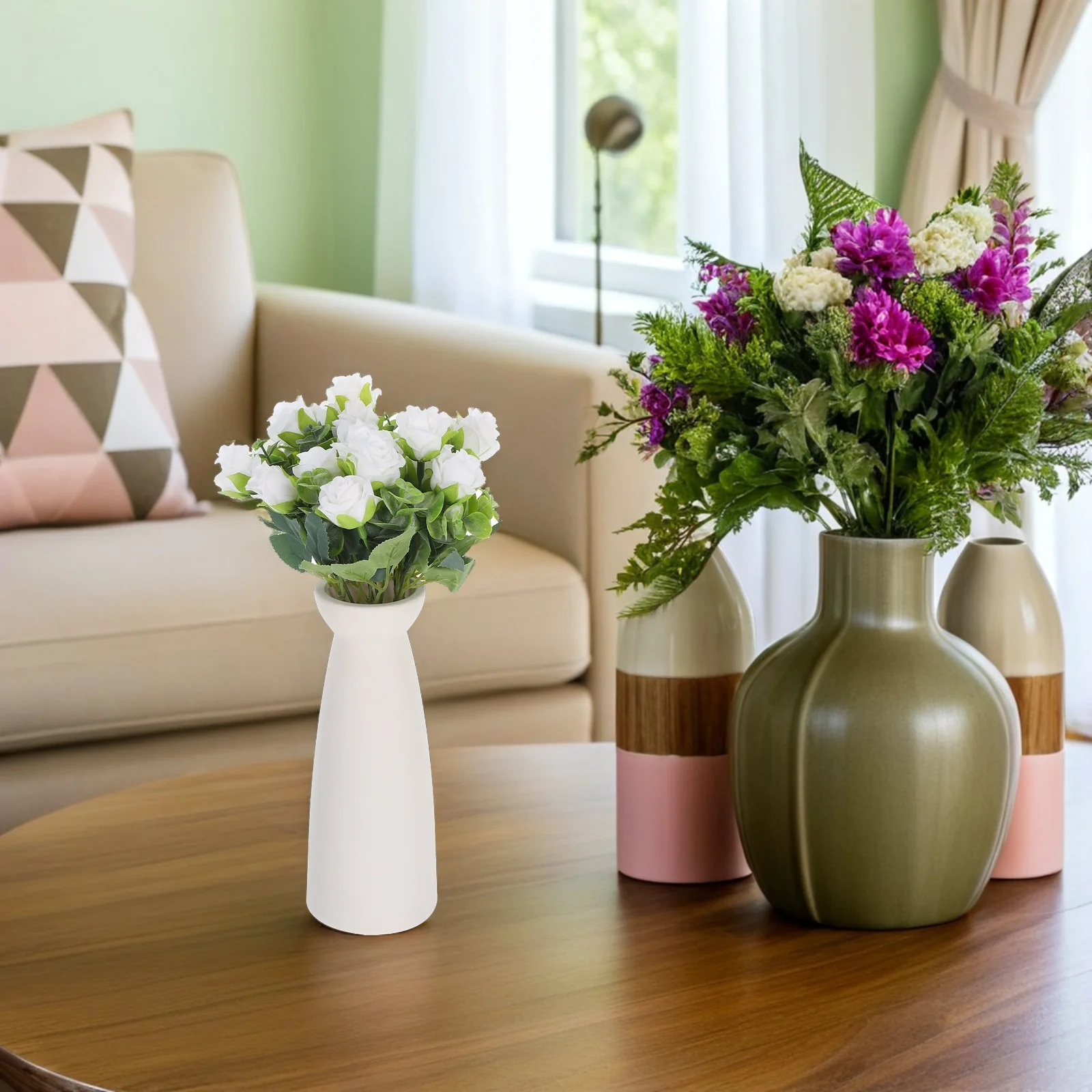 2Pcs Artificial Rose Bouquet Faux Eucalyptus Silk Flowers Realistic Floral Arrangement for Wedding Home Table Decoration
2Pcs Artificial Rose Bouquet Faux Eucalyptus Silk Flowers Realistic Floral Arrangement for Wedding Home Table Decoration