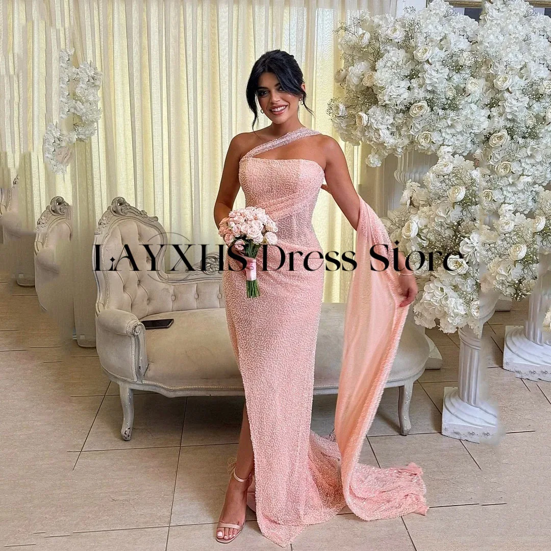 LAYXHS Glitter Strapless Evening Dresses Pink Mermaid Side Slit Party Prom Gowns Customized فساتين سهرات
LAYXHS Glitter Strapless Evening Dresses Pink Mermaid Side Slit Party Prom Gowns Customized فساتين سهرات