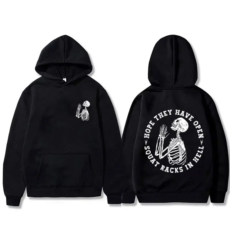 Funny Skeleton Gym Fitness Hoodie Hope They Have Open Squat Racks in Hell Graphic Sportswear Men Women Vintage Oversized Hoodies
Funny Skeleton Gym Fitness Hoodie Hope They Have Open Squat Racks in Hell Graphic Sportswear Men Women Vintage Oversized Hoodies