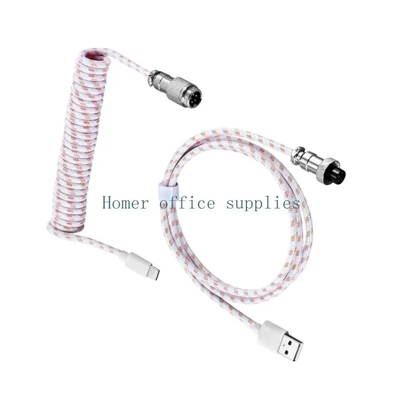 K43B Stretchable Coiled USB A To C Cord For Mechanical Keyboard Braided 3Meter Length
K43B Stretchable Coiled USB A To C Cord For Mechanical Keyboard Braided 3Meter Length