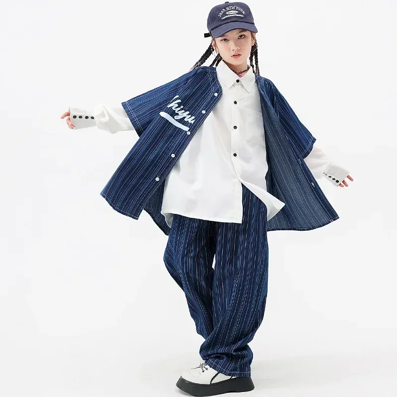 Одежда для девочек в стиле хип-хоп, зеленая рубашка с буквами, полосатые джинсы для уличных танцев для детей, одежда для выступлений для мальчиков, современная танцевальная одежда, джазовый костюм
Одежда для девочек в стиле хип-хоп, зеленая рубашка с буквами, полосатые джинсы для уличных танцев для детей, одежда для выступлений для мальчиков, современная танцевальная одежда, джазовый костюм