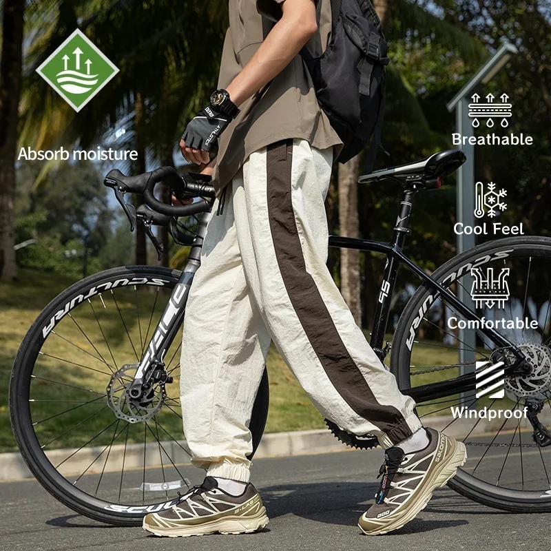 Ice Silk Drawstring Pants Men Outdoor Quick Dry Long Pants Loose Hundred Ice Feeling Casual Pants Men's Striped Breathable
Ice Silk Drawstring Pants Men Outdoor Quick Dry Long Pants Loose Hundred Ice Feeling Casual Pants Men's Striped Breathable