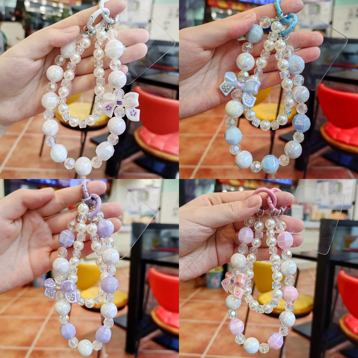 Colorful Beads Keychain Mobile Phone Chain Bag Pendant Bag Hanging Accessories Portable Anti-lost Keyring Bow Handmade Bag Charm
Colorful Beads Keychain Mobile Phone Chain Bag Pendant Bag Hanging Accessories Portable Anti-lost Keyring Bow Handmade Bag Charm