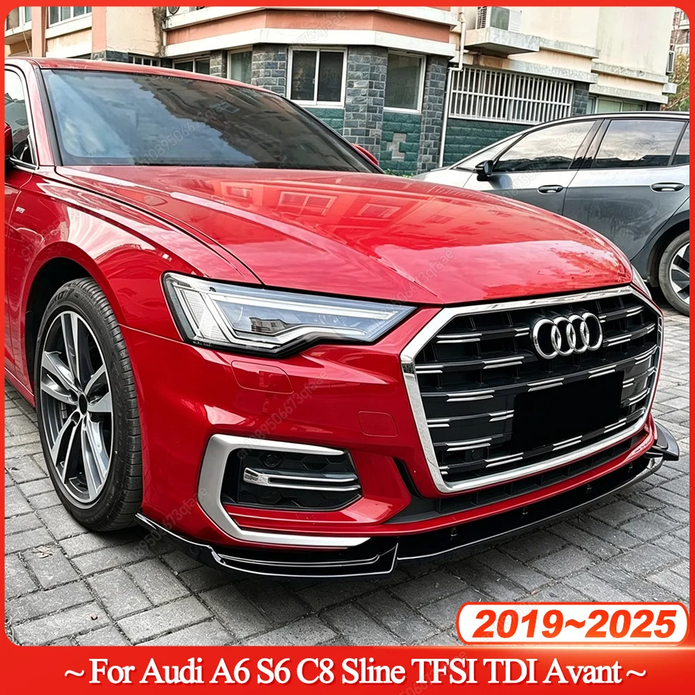 3Pcs Car Front Bumper Lip Blade Diffuser Lower Splitter Spoiler For Audi A6 S6 C8 Sline TFSI TDI Avant 2019-2025 Bodykits Tuning
3Pcs Car Front Bumper Lip Blade Diffuser Lower Splitter Spoiler For Audi A6 S6 C8 Sline TFSI TDI Avant 2019-2025 Bodykits Tuning