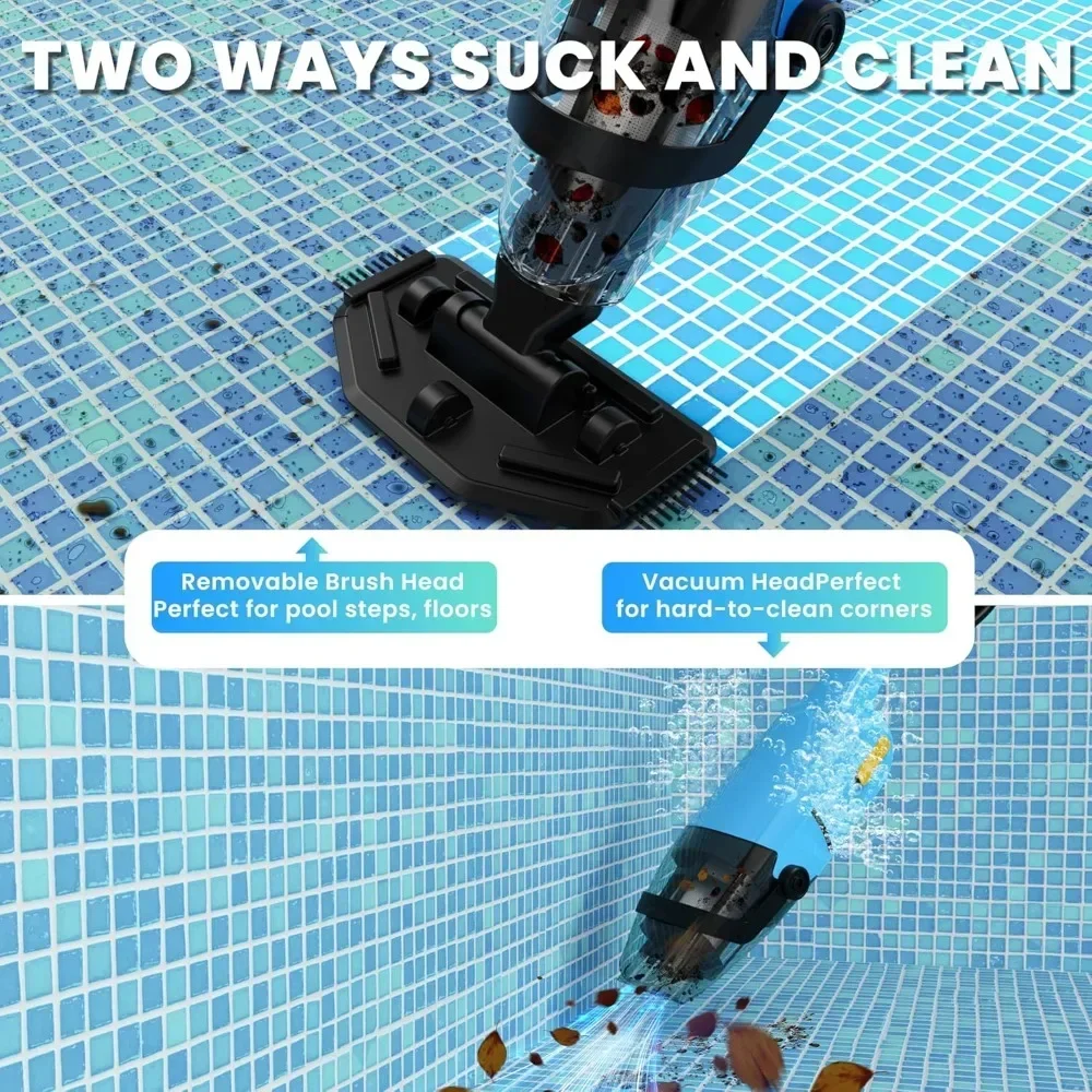 Customizable Pool Vacuum for Above Ground Pool, Cordless Handheld Rechargeable Pool Cleaner with Running Time Up to 90 Minutes f
Customizable Pool Vacuum for Above Ground Pool, Cordless Handheld Rechargeable Pool Cleaner with Running Time Up to 90 Minutes f