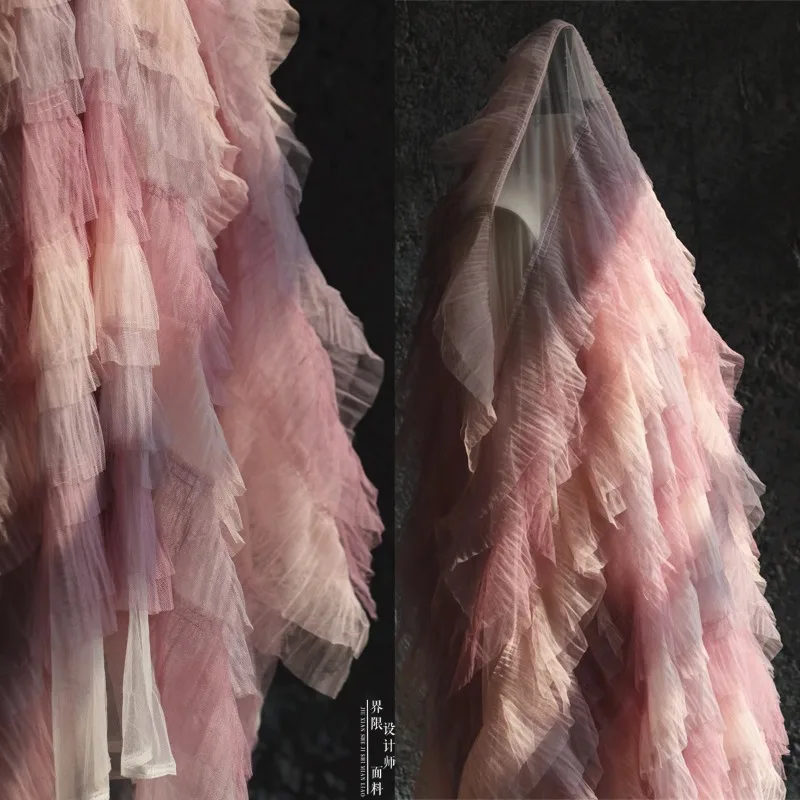Gradient Mesh Three-dimensional Pleated Cake Skirt Fabric Texture Pleated Lace Fabric Pleated Dress Material Designer Fabric
Gradient Mesh Three-dimensional Pleated Cake Skirt Fabric Texture Pleated Lace Fabric Pleated Dress Material Designer Fabric