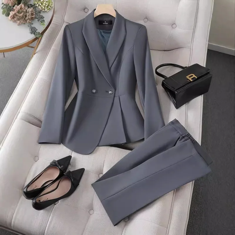 Autumn and winter long-sleeved professional attire suit, stylish formal blazer, business manager workwear for women
Autumn and winter long-sleeved professional attire suit, stylish formal blazer, business manager workwear for women