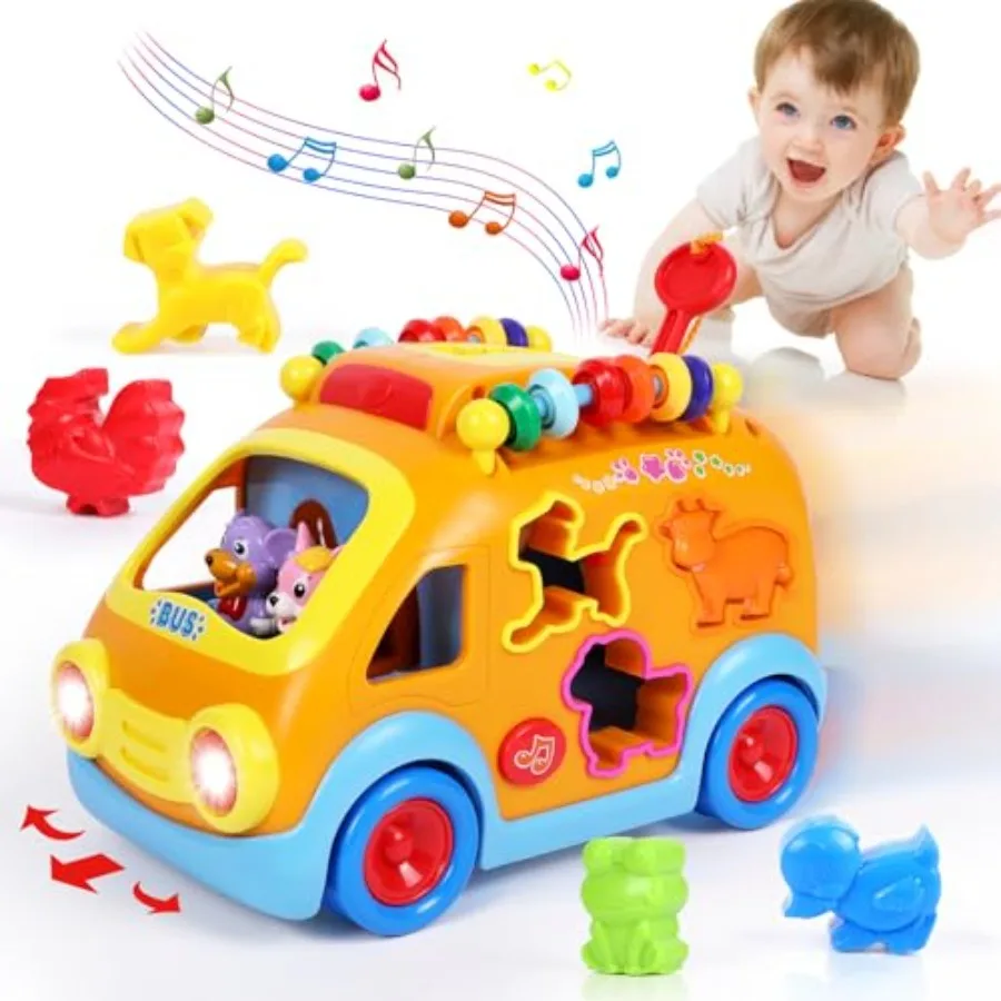 Toy Cars for 2 Year Old Boy Toys, Baby Boy Gifts, Musical Learning Crawling Toys for Toddlers 2-3, Educational Baby Bus with An
Toy Cars for 2 Year Old Boy Toys, Baby Boy Gifts, Musical Learning Crawling Toys for Toddlers 2-3, Educational Baby Bus with An