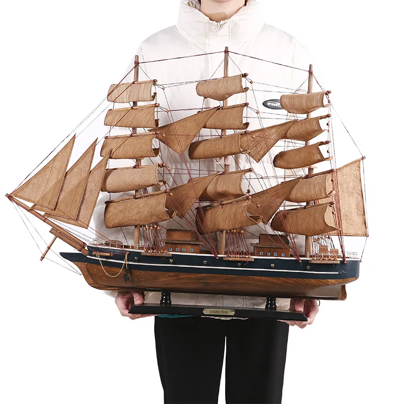 Handmade Finished Ornament Large Ornament Sailboat Wooden Craft Model Mediterranean Style Smooth Sail
Handmade Finished Ornament Large Ornament Sailboat Wooden Craft Model Mediterranean Style Smooth Sail