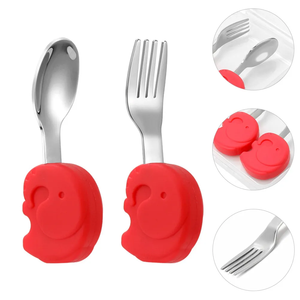 1Set Baby Tableware Toddler Spoon Fork Set Silicone Stainless Steel Training Utensils Non-Slip Grip -Feeding Learning
1Set Baby Tableware Toddler Spoon Fork Set Silicone Stainless Steel Training Utensils Non-Slip Grip -Feeding Learning
