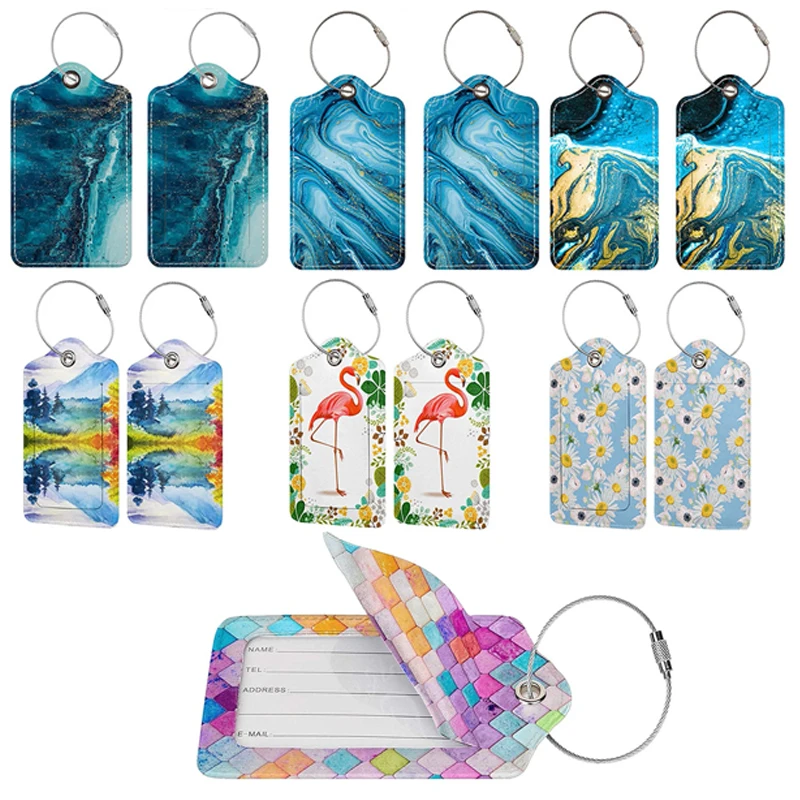 Women Men PU Leather Luggage Tag Suitcase Identifier Label Baggage Boarding Bag Tag Name ID Address Holder Travel Accessorie
Women Men PU Leather Luggage Tag Suitcase Identifier Label Baggage Boarding Bag Tag Name ID Address Holder Travel Accessorie