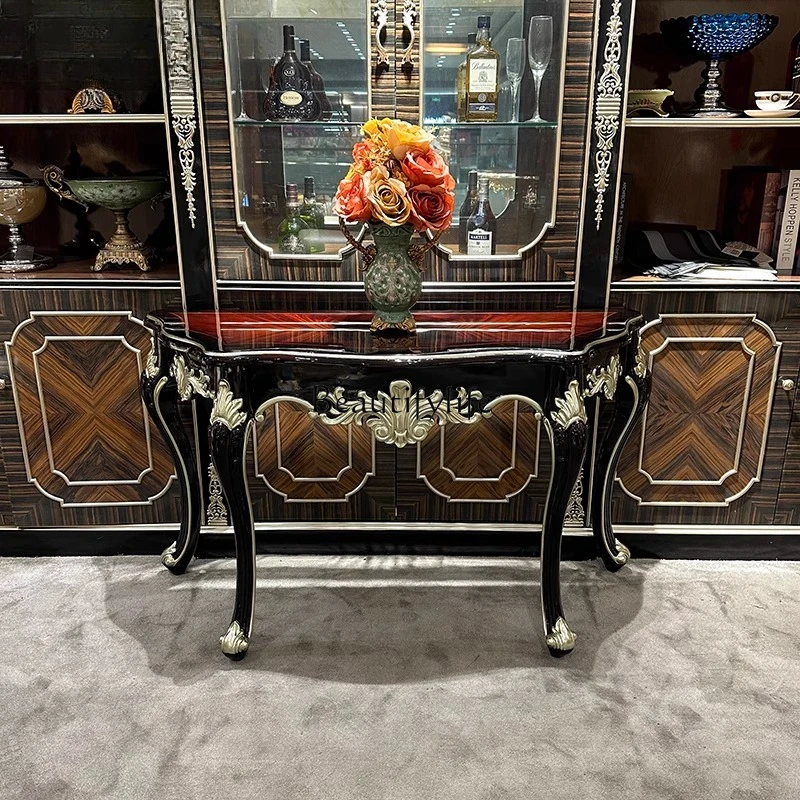 02 French solid wood entrance table, European court carved decoration simple light luxury living room sofa back few
02 French solid wood entrance table, European court carved decoration simple light luxury living room sofa back few