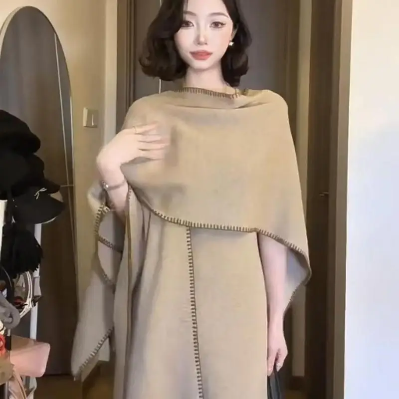 Элегантные женские комплекты платьев, вязаный спортивный костюм, осень-зима 2024, модные длинные платья и шаль, костюм из двух предметов для женского наряда
Элегантные женские комплекты платьев, вязаный спортивный костюм, осень-зима 2024, модные длинные платья и шаль, костюм из двух предметов для женского наряда