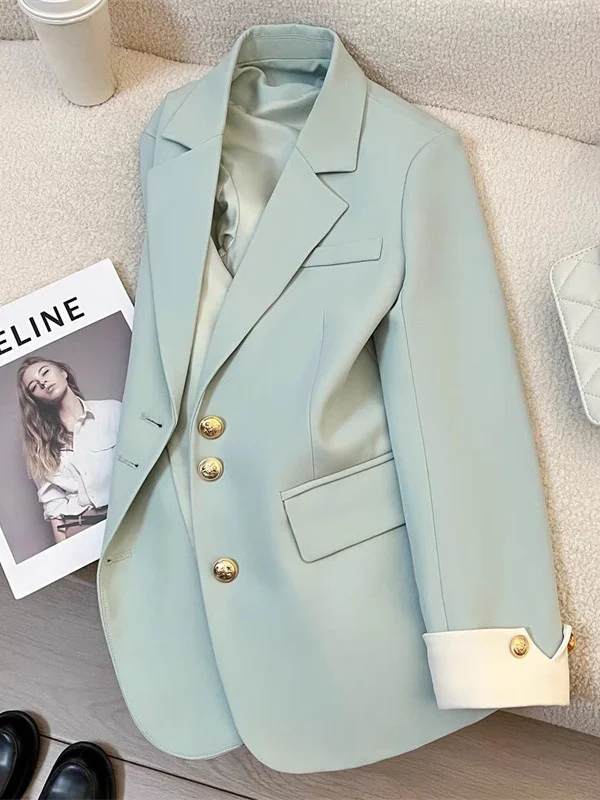 White Casual Women's Suit Jacket Spring 2026 New Style Street Fashion Trend Polyester Commute Style Long Sleeve Single Button
White Casual Women's Suit Jacket Spring 2026 New Style Street Fashion Trend Polyester Commute Style Long Sleeve Single Button