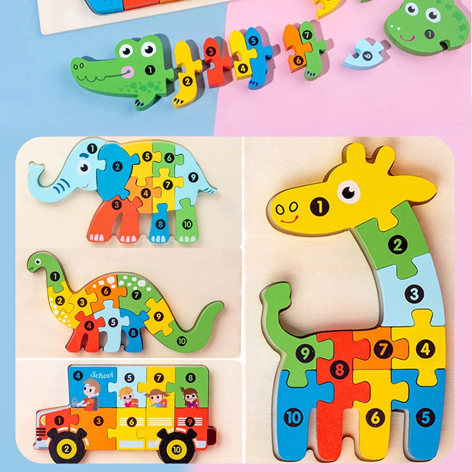 Wooden Number Animal 3D Puzzle Educational Toy for Toddlers Kids Counting Learning Fine Motor Skills Jigsaw Safe Non Toxic
Wooden Number Animal 3D Puzzle Educational Toy for Toddlers Kids Counting Learning Fine Motor Skills Jigsaw Safe Non Toxic