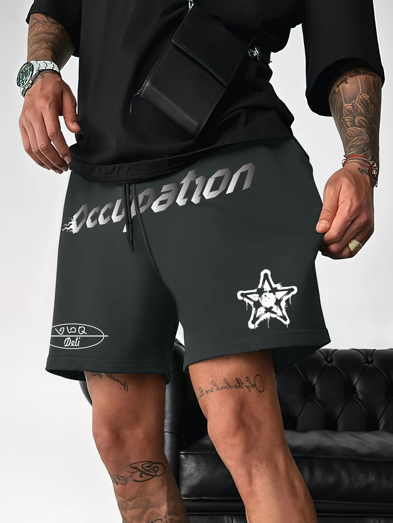Men Occupation Graffiti Star Print Shorts Y2K Streetwear Elastic Waist Drawstring Summer Gym Running Casual Pants
Men Occupation Graffiti Star Print Shorts Y2K Streetwear Elastic Waist Drawstring Summer Gym Running Casual Pants