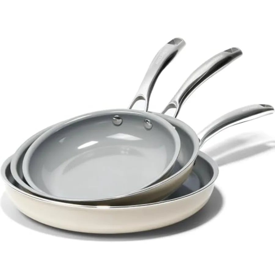 Non Stick Frying Pans, Ceramic Frying Pan for Cooking, 8+9.5+11 Inch Omelette Pans Set with Stay Cool Handle, Induction Ready,
Non Stick Frying Pans, Ceramic Frying Pan for Cooking, 8+9.5+11 Inch Omelette Pans Set with Stay Cool Handle, Induction Ready,