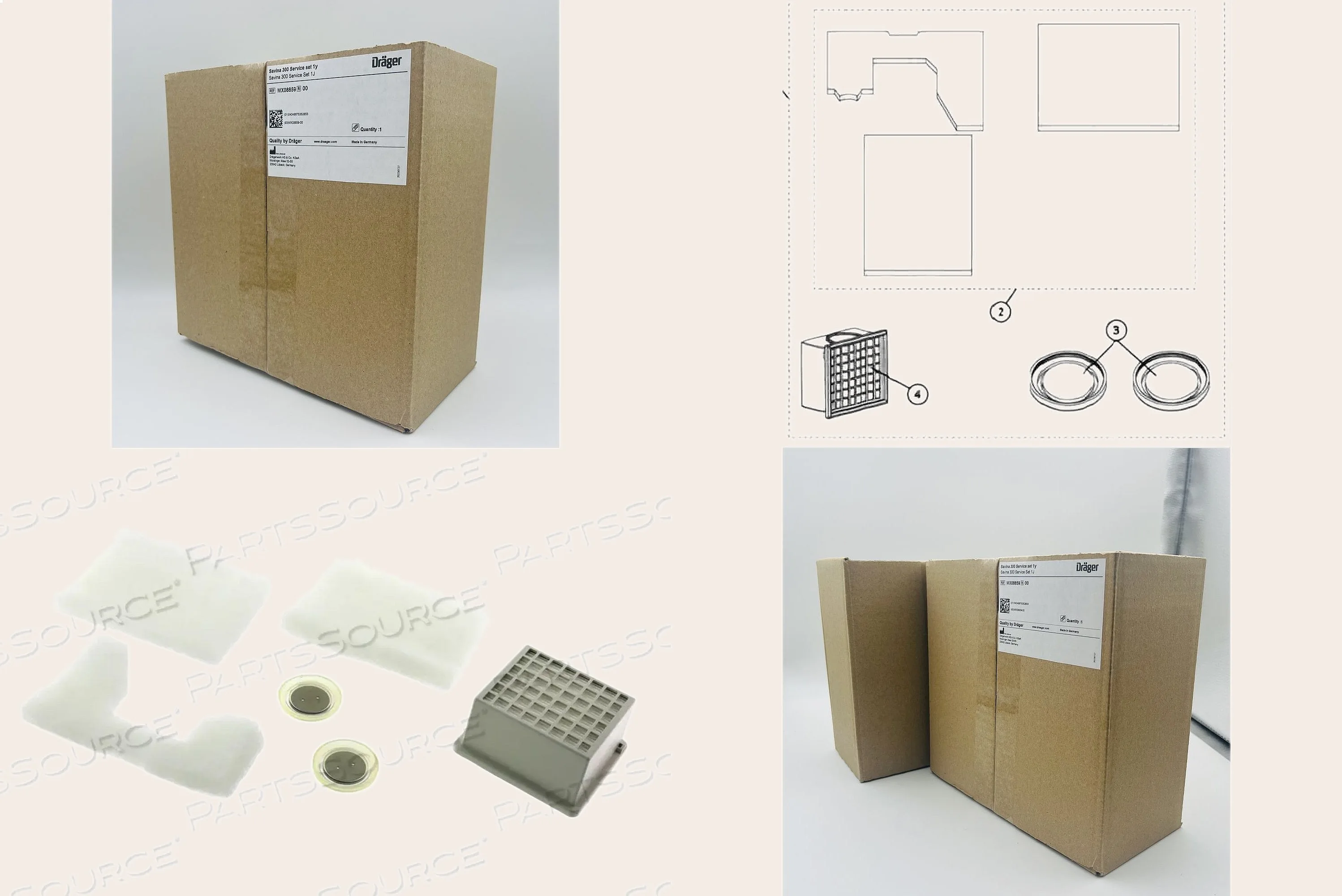 MX08859 Service Set Kit for Savina 300 Ventilator 1 Year Maintenance
MX08859 Service Set Kit for Savina 300 Ventilator 1 Year Maintenance