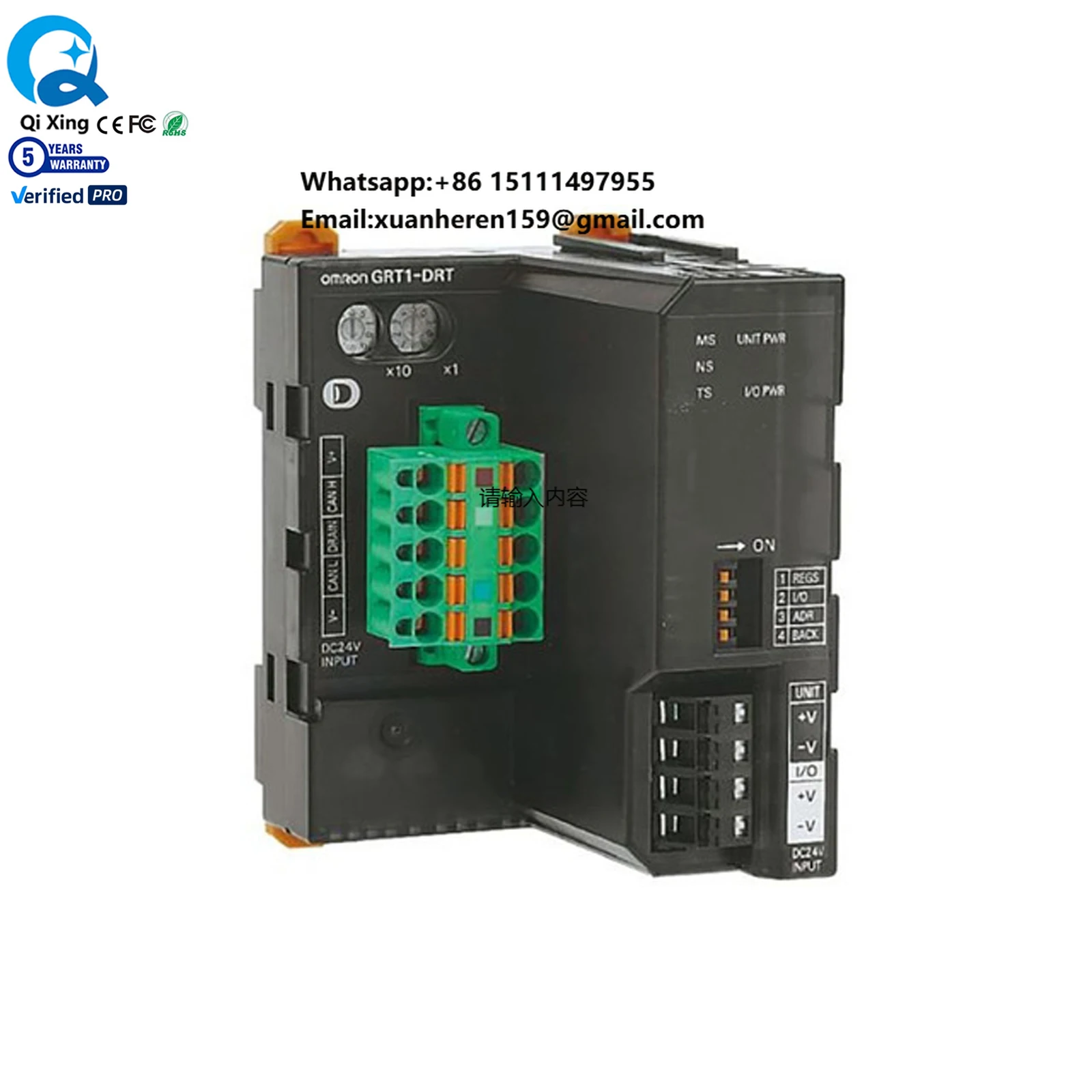 Brand New Original Communication Module Series DeviceNet GRT1-DRT GRT1 Electrical Equipment PLC Controller in Stock
Brand New Original Communication Module Series DeviceNet GRT1-DRT GRT1 Electrical Equipment PLC Controller in Stock