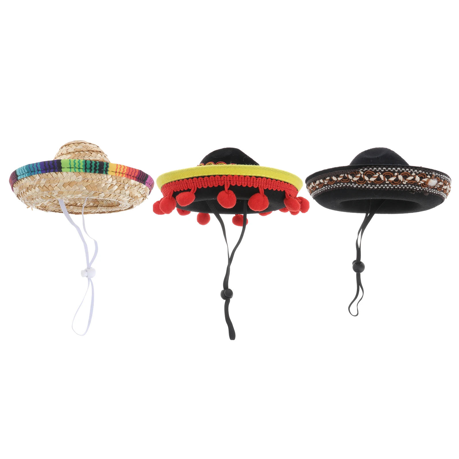 3 Pcs Mexican Sombreros for Pets Halloween Tiny Dog Cat Hats Breathable Comfortable Puppy Party Accessories Soft Material Photo
3 Pcs Mexican Sombreros for Pets Halloween Tiny Dog Cat Hats Breathable Comfortable Puppy Party Accessories Soft Material Photo