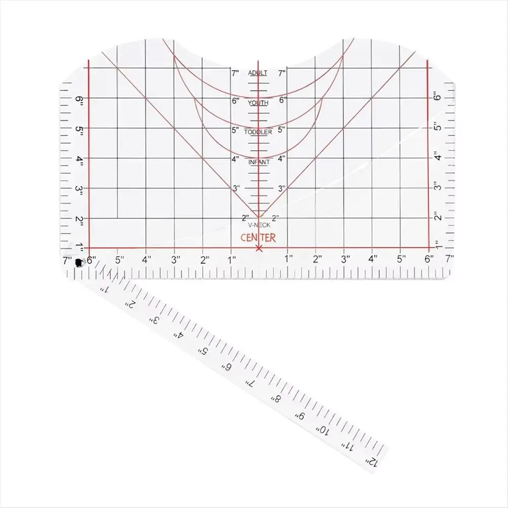 Acrylic T-shirt Ruler Guide Center Design All-in-ONE Clothes Ruler Universal Durable T-shirt Measurement Tool Heat Press
Acrylic T-shirt Ruler Guide Center Design All-in-ONE Clothes Ruler Universal Durable T-shirt Measurement Tool Heat Press
