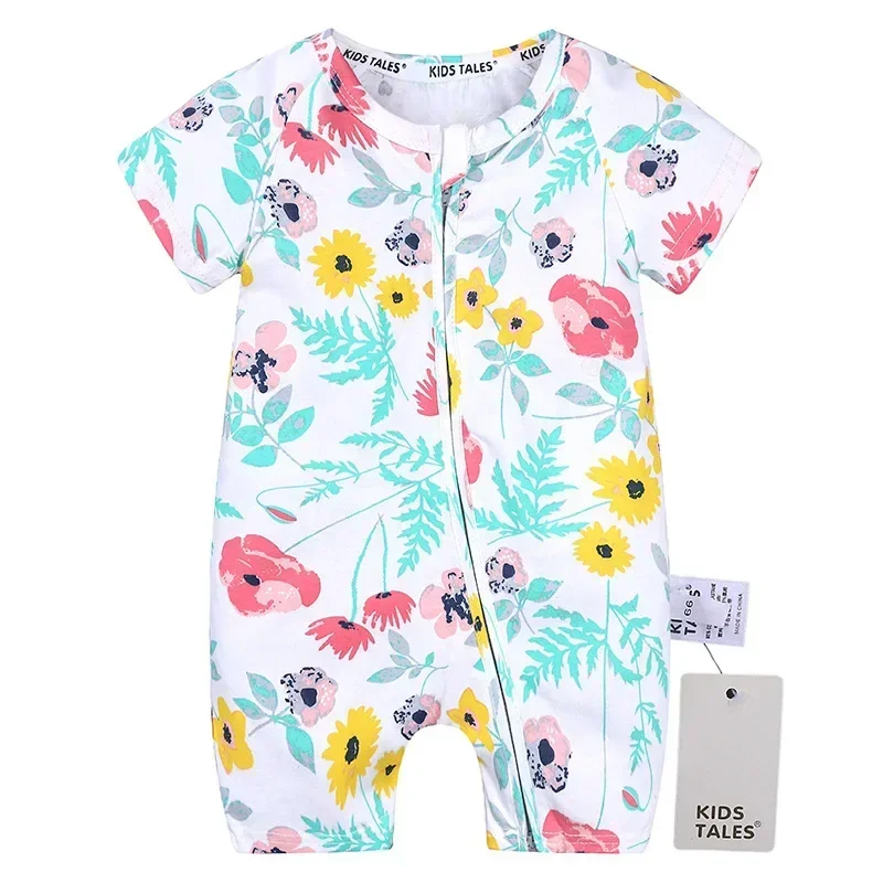 Summer New Baby Jumpsuit Short Sleeve Zipper Cartoon Print Kids Onesie Climbing Suit Newborn Clothes
Summer New Baby Jumpsuit Short Sleeve Zipper Cartoon Print Kids Onesie Climbing Suit Newborn Clothes