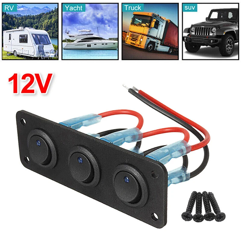 12V 1-4 Gang Universal Toggle Switch Panel USB Car Boat Marine RV Truck Blue LED Styling Accessories Marine Rocker Switch
12V 1-4 Gang Universal Toggle Switch Panel USB Car Boat Marine RV Truck Blue LED Styling Accessories Marine Rocker Switch