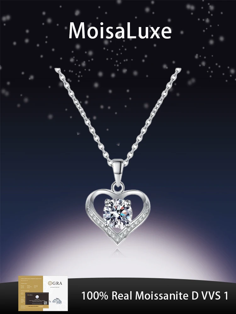 MoisaLuxe Official Store Moissanite Plata Sterling 925 Silver Pendant Necklace Jewelry Heart-shaped Clavicle Chain Lock Love
MoisaLuxe Official Store Moissanite Plata Sterling 925 Silver Pendant Necklace Jewelry Heart-shaped Clavicle Chain Lock Love