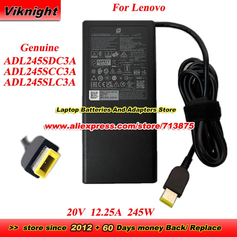 Genuine ADL245SDC3A 20V 12.25A 245W AC Adapter ADL245SCC3A ADL245SLC3A for Lenovo 2025 RTX5070Ti Laptop ADL245SLC3A 5A11Q29116
Genuine ADL245SDC3A 20V 12.25A 245W AC Adapter ADL245SCC3A ADL245SLC3A for Lenovo 2025 RTX5070Ti Laptop ADL245SLC3A 5A11Q29116