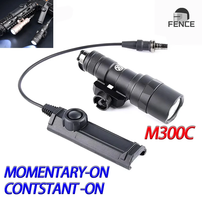 WADSN M300 M300C Tactical Flashlight Hunting Airsoft Accessory Weapon White Light 210 Lumens With Dual Function Pressure Switch
WADSN M300 M300C Tactical Flashlight Hunting Airsoft Accessory Weapon White Light 210 Lumens With Dual Function Pressure Switch
