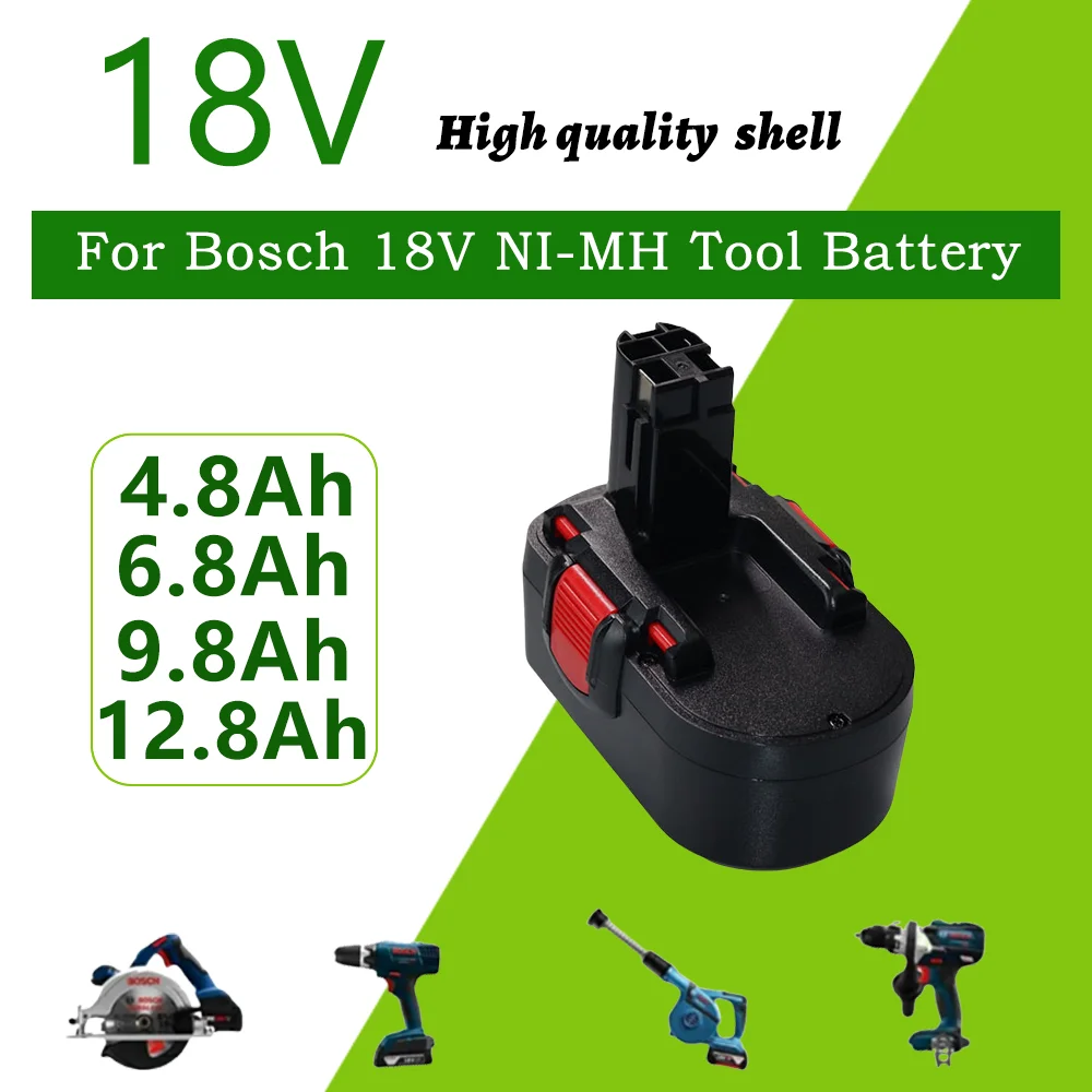 18V for Bosch 4.8/6.8/9.8/12.8Ah Remplacement Battery PSR 18 VE-2 GSR BAT025 BAT026 BAT160 2607335277 2607335535 2607335735
18V for Bosch 4.8/6.8/9.8/12.8Ah Remplacement Battery PSR 18 VE-2 GSR BAT025 BAT026 BAT160 2607335277 2607335535 2607335735
