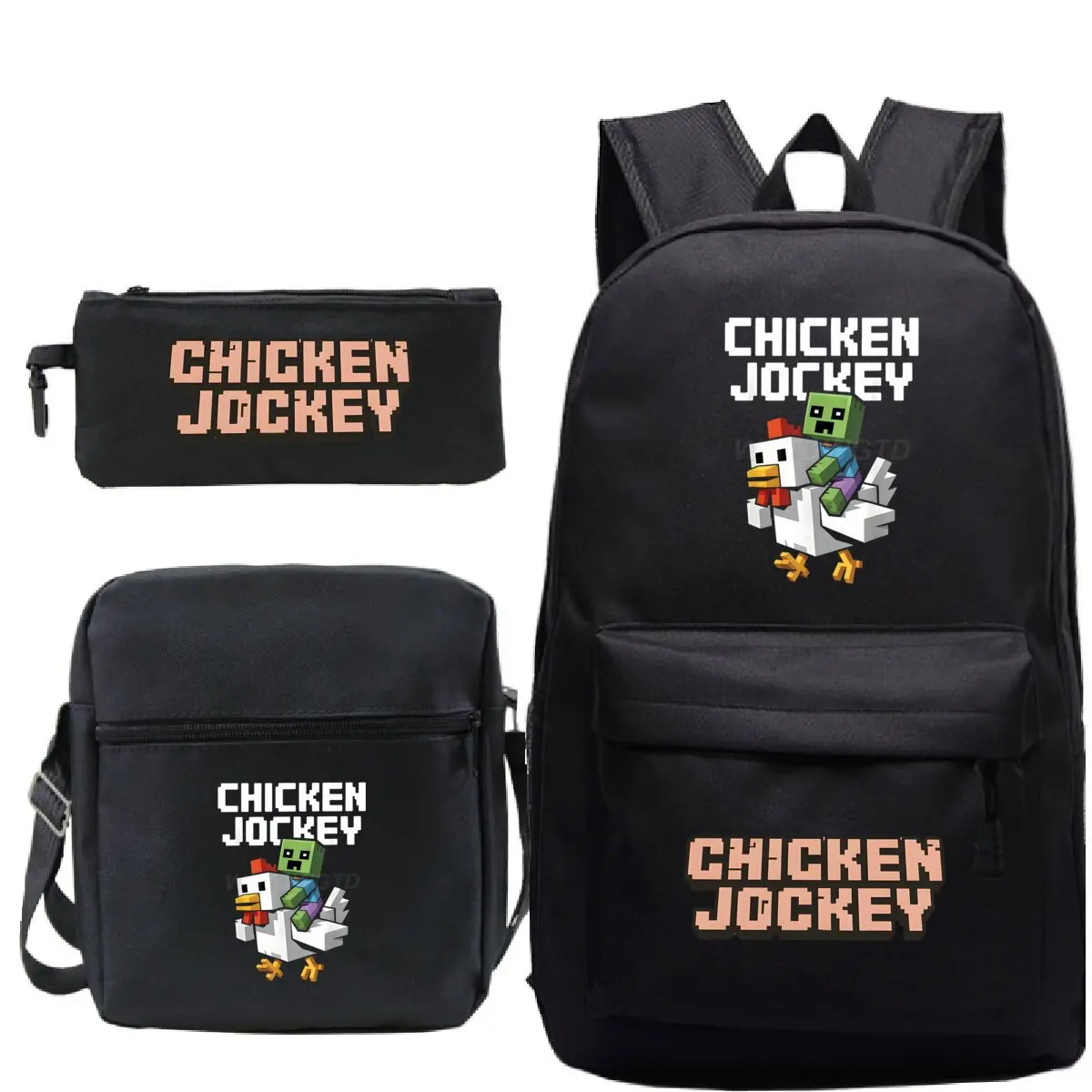 3pcs Chicken Jockey Printed Backpacks For Boys Girls Students Outdoor Schoolbag Funny Game School Backpack Travel Backpack Set
3pcs Chicken Jockey Printed Backpacks For Boys Girls Students Outdoor Schoolbag Funny Game School Backpack Travel Backpack Set