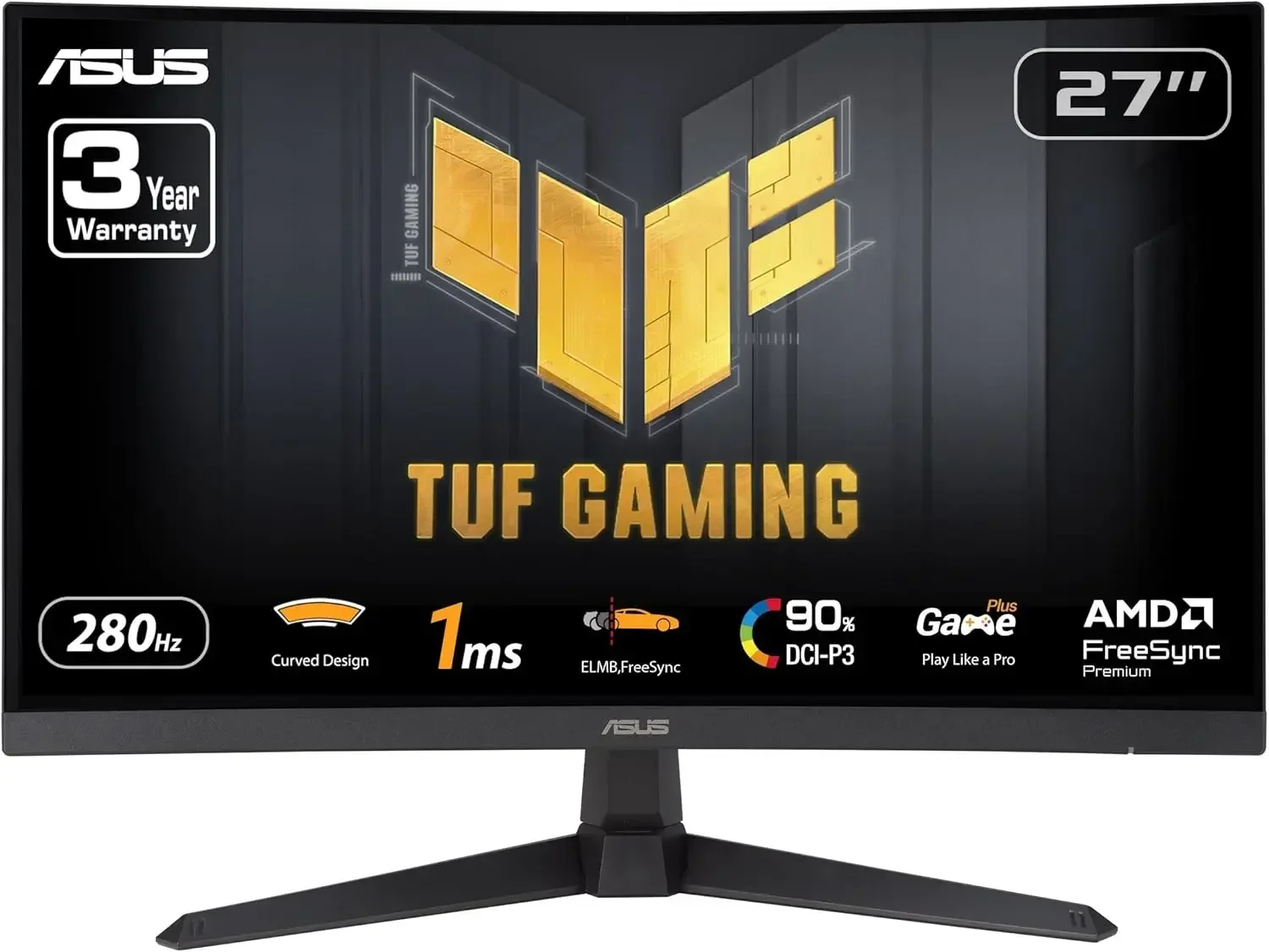 TUF Gaming 27” 1080P Curved Monitor (VG27VQM1B) – Full HD, 1500R, 280Hz, 1ms, Extreme Low Motion Blur, FreeSync Premium, Shadow
TUF Gaming 27” 1080P Curved Monitor (VG27VQM1B) – Full HD, 1500R, 280Hz, 1ms, Extreme Low Motion Blur, FreeSync Premium, Shadow