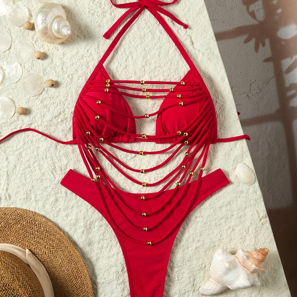 Popular Girls Split Bikini Sexy Fashion Solid Color Sexy Hollow Swimsuit Beach Pretend New Women's Swimming Pool Swimsuit Gifts
Popular Girls Split Bikini Sexy Fashion Solid Color Sexy Hollow Swimsuit Beach Pretend New Women's Swimming Pool Swimsuit Gifts