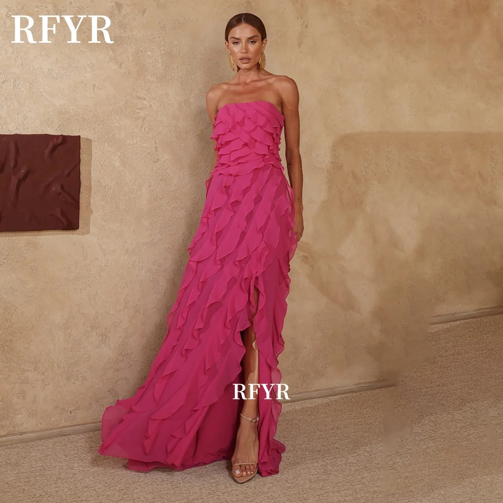 RFYR Strapless Prom Dress with Pleats Party Dress with Layers Evening Dress A Line Gala Dress vestidos de fiesta Customized
RFYR Strapless Prom Dress with Pleats Party Dress with Layers Evening Dress A Line Gala Dress vestidos de fiesta Customized