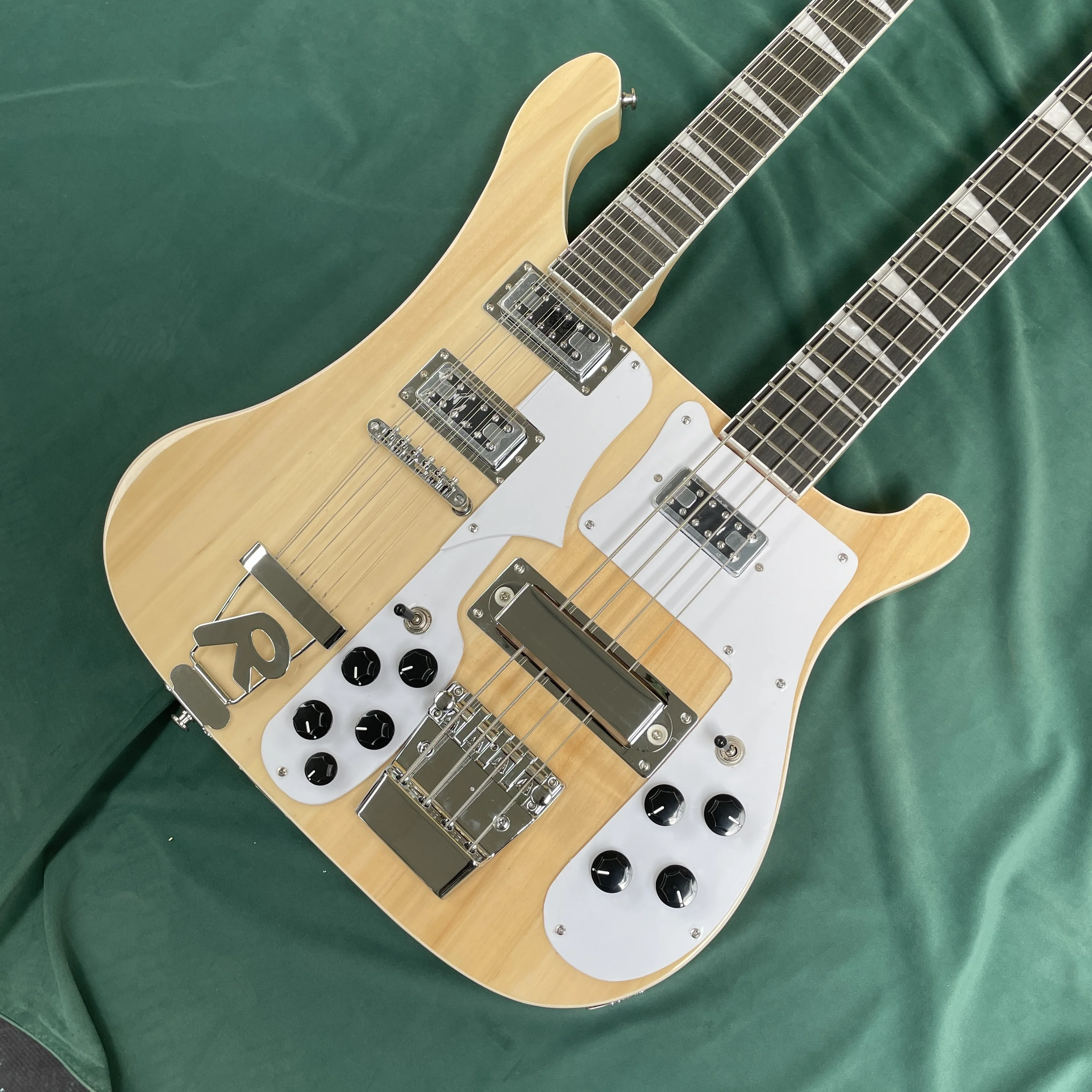 Natural wood 12+4-string electric bass guitar,white pickguard mahogany body guitars, stage performer electric guitarra
Natural wood 12+4-string electric bass guitar,white pickguard mahogany body guitars, stage performer electric guitarra