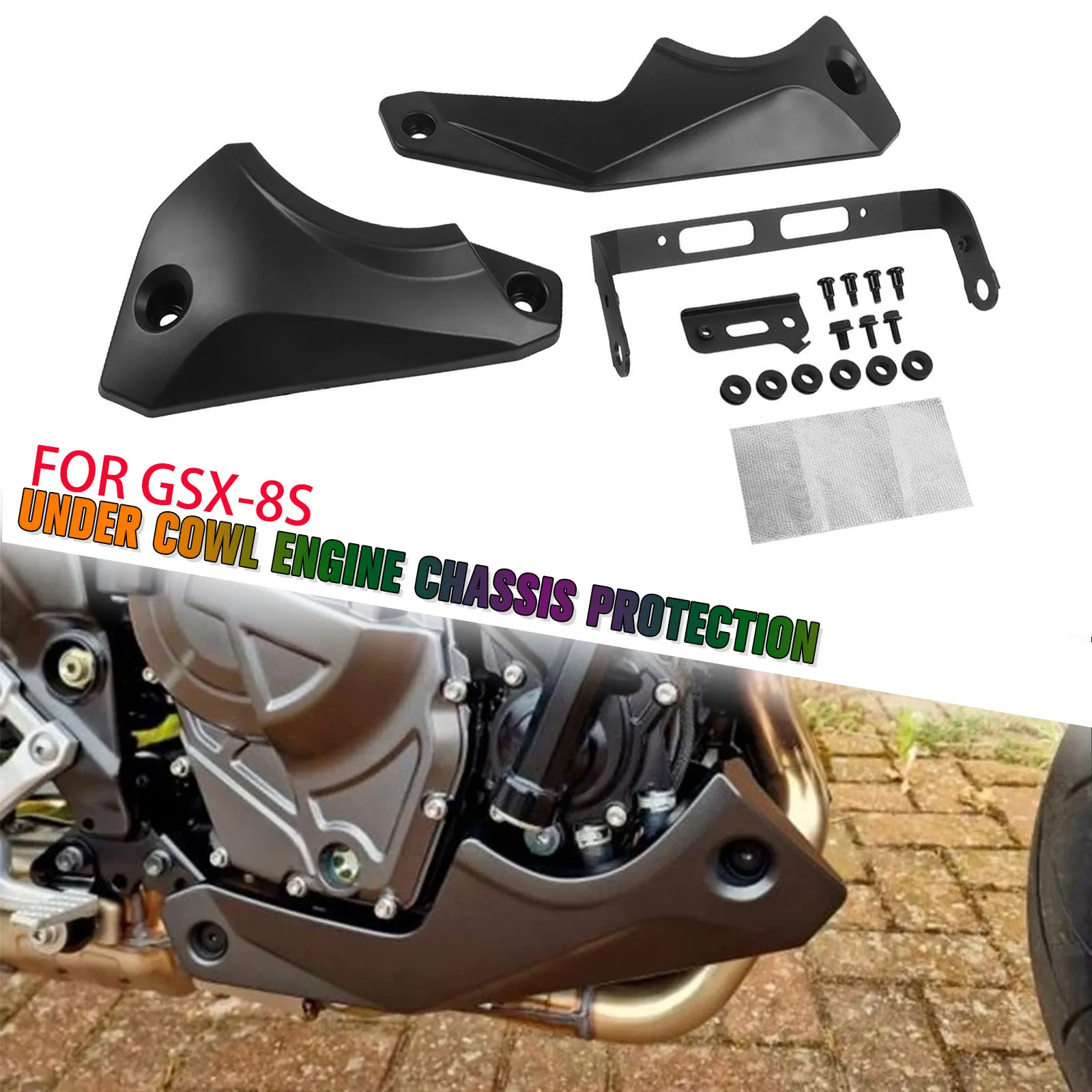 Engine Chassis Guard Under Cowl Belly Pan Cover For Suzuki GSX-8S GSX8S GSX 8S 2023-2025 Fairing Exhaust Shield Guard Protection
Engine Chassis Guard Under Cowl Belly Pan Cover For Suzuki GSX-8S GSX8S GSX 8S 2023-2025 Fairing Exhaust Shield Guard Protection