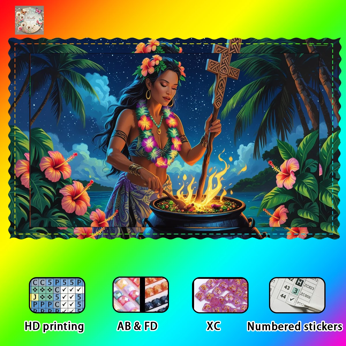 【MIRELLA Diamond Art】 Девушка, которая делает вкусной едой Crystal AB Rhinestone Fairy Dust Rhinestone Perfect Resin Diamond P 
【MIRELLA Diamond Art】 Девушка, которая делает вкусной едой Crystal AB Rhinestone Fairy Dust Rhinestone Perfect Resin Diamond P