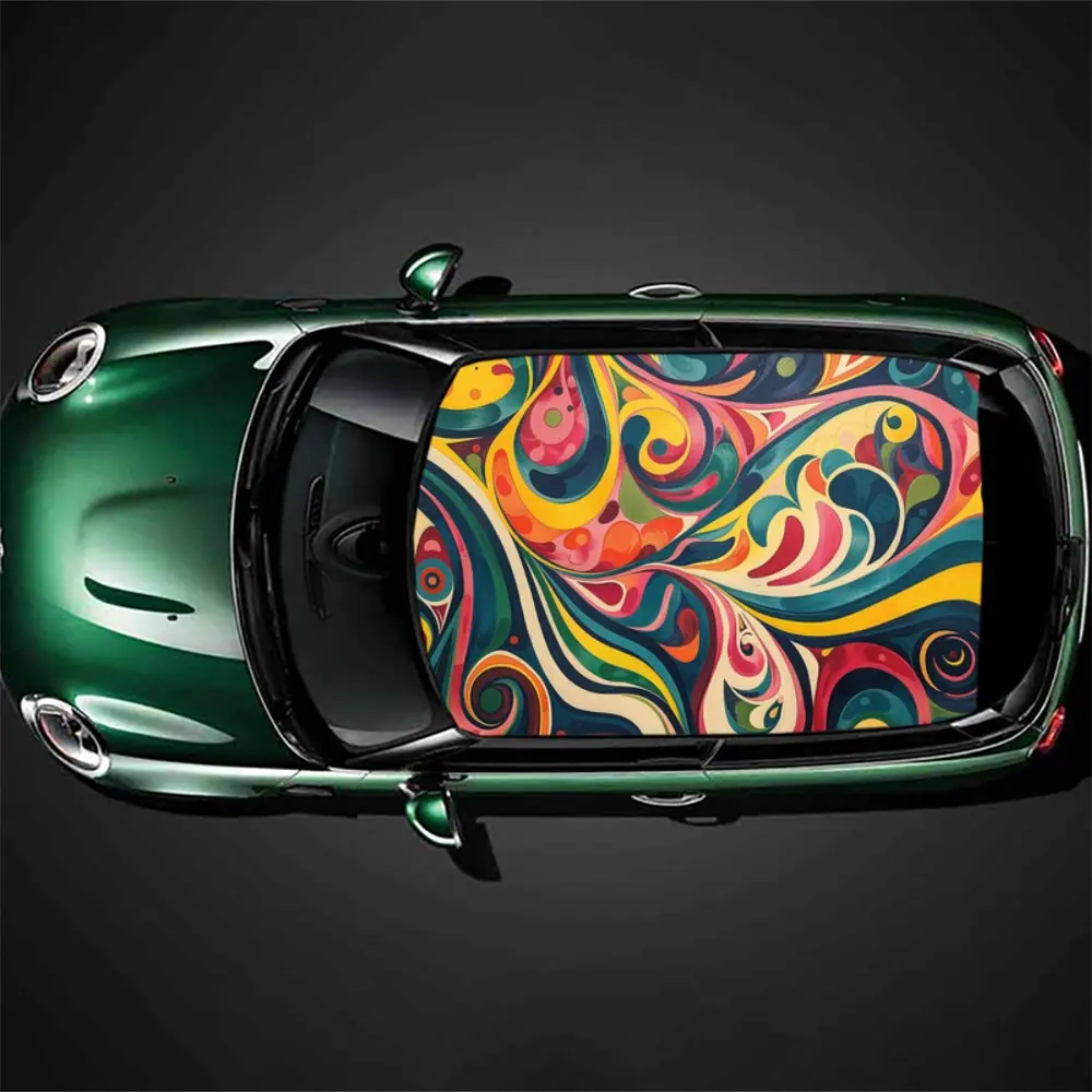 Abstract Colorful Trippy Pattern Car Roof Sticker Wrap Racing SUV Auto Accessories Packaging PVC Car Hood Graphic Decal Decor
Abstract Colorful Trippy Pattern Car Roof Sticker Wrap Racing SUV Auto Accessories Packaging PVC Car Hood Graphic Decal Decor